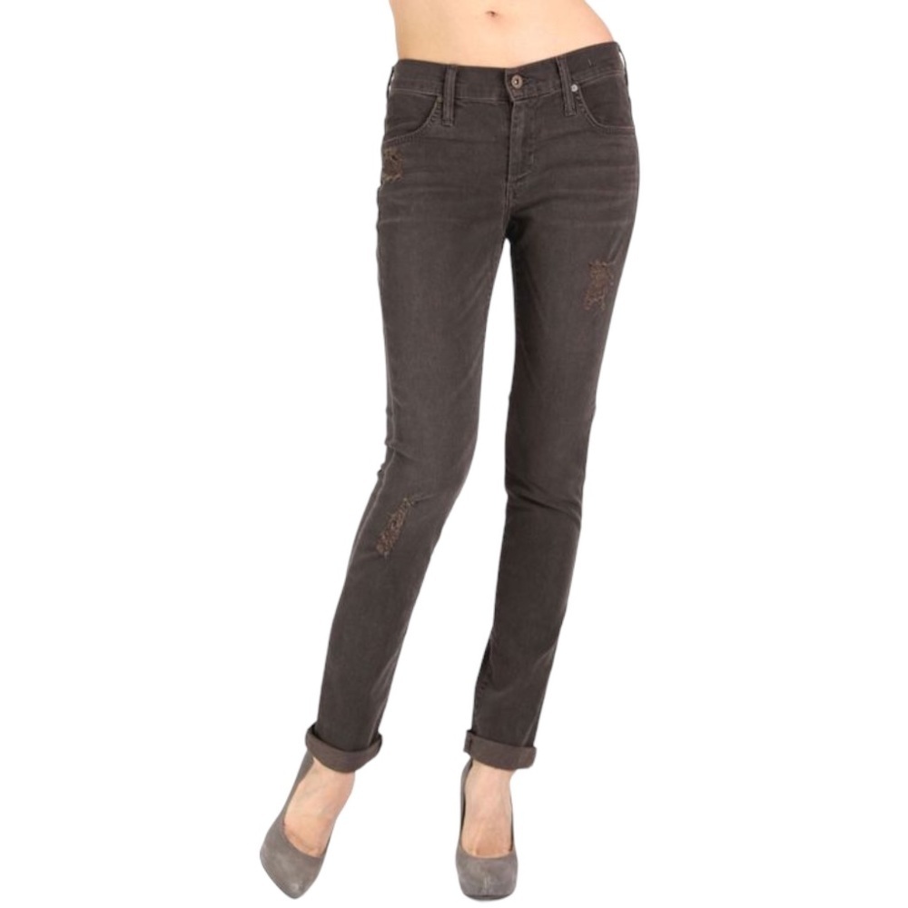 James Jeans Neo Beau Slouchy Fit Boyfriend size 25 Brown‎ color mid-rise
